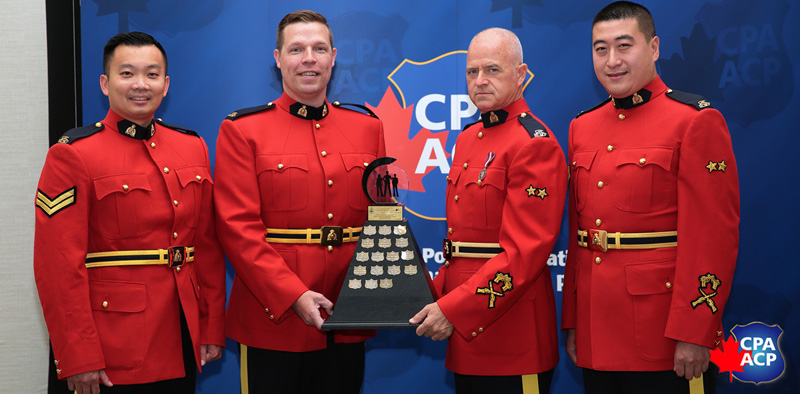 From left to right: Acting Sergeant Ivan Lee, Constable Dylan Horgan, Constable John Wilson and Corporal Jacob Cheung of the Surrey RCMP