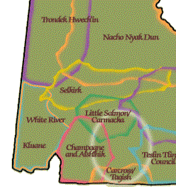 This map gives the reader some idea of these Yukon First Nations regions