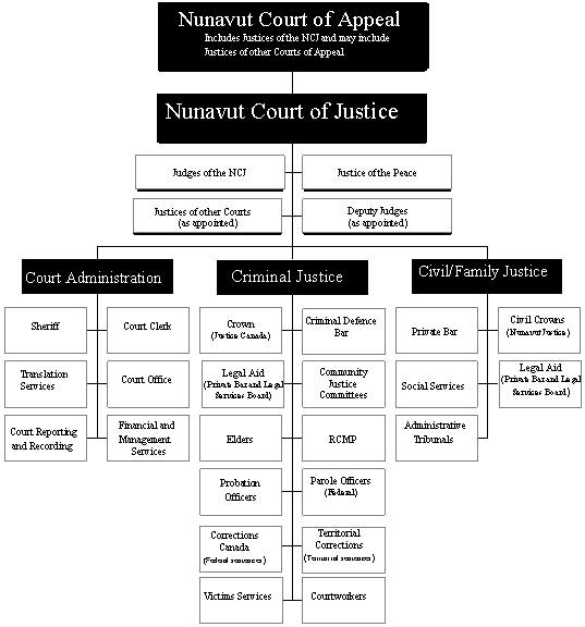 The linkages between the NCJ and other agencies, departments and organizations