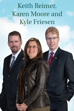 Photo of Keith Reimer, Karen Moore and Kyle Friesen