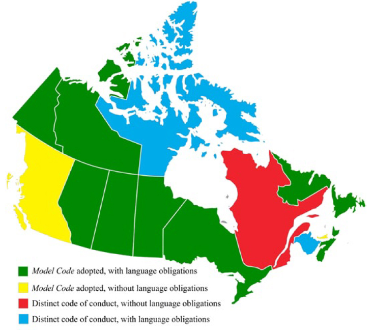 Map of Canada identifying the provinces and territories