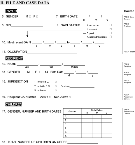 Appendix: Tracing Pilot Data Collection Form