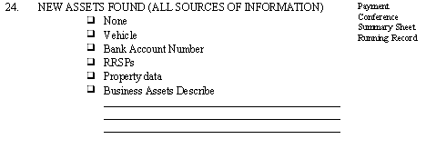 Payment Conference Outcome Assessment Form