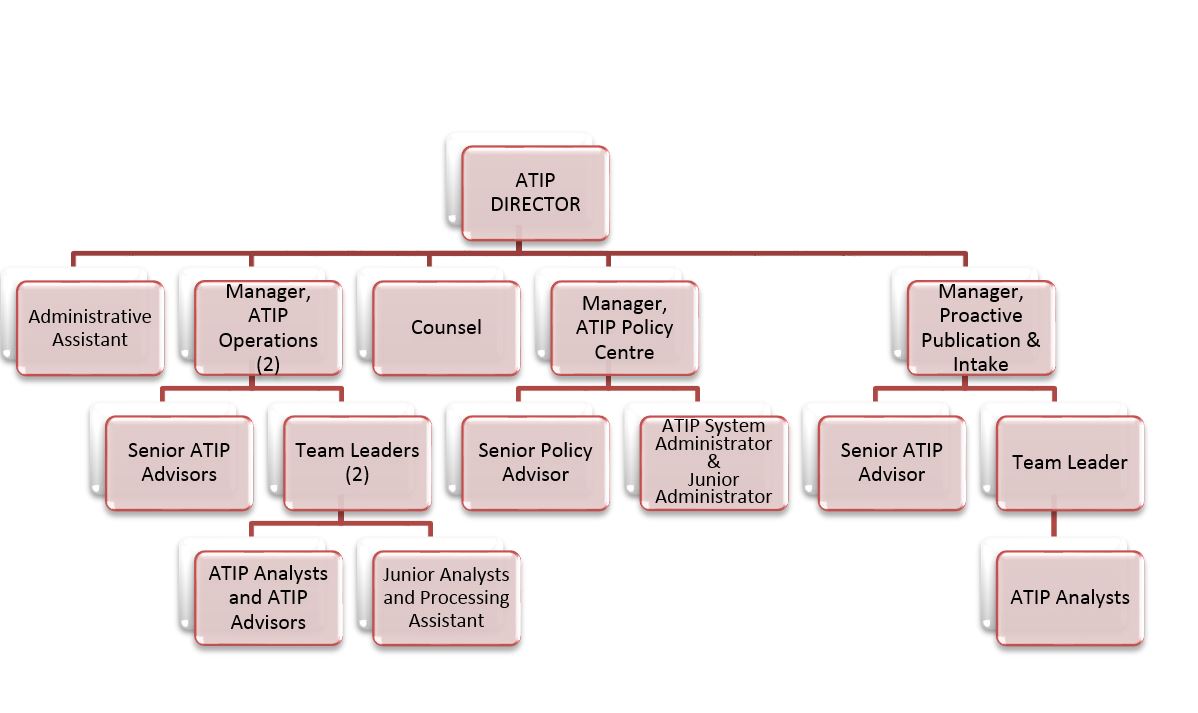 Organizational Chart of the ATIP Office described below