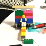 A small lego structure, the description for which is below