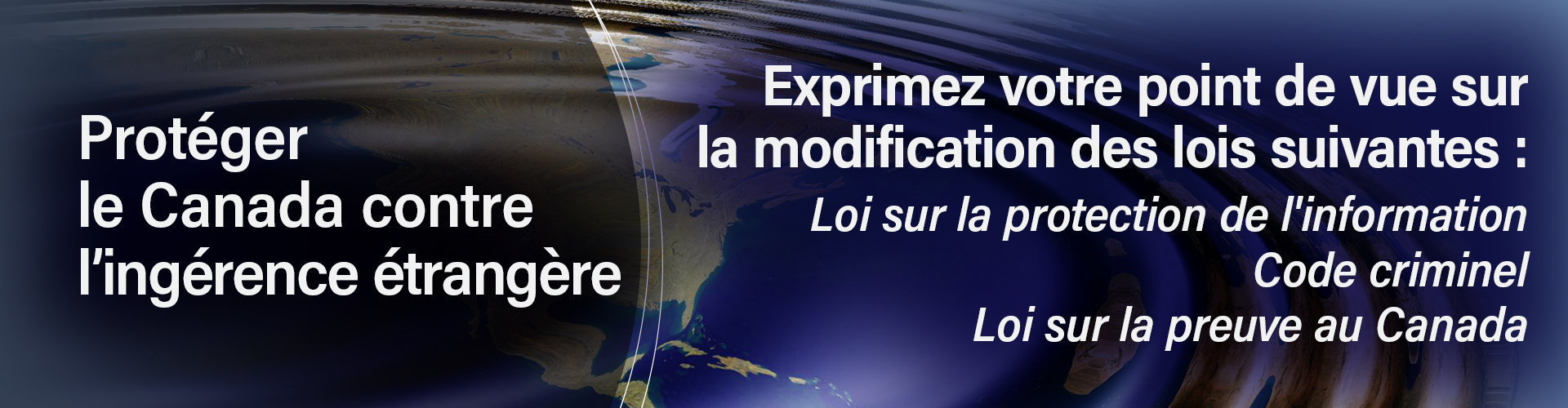 Réforme du droit en matière d'ingérence étrangère - Consultation publique en ligne