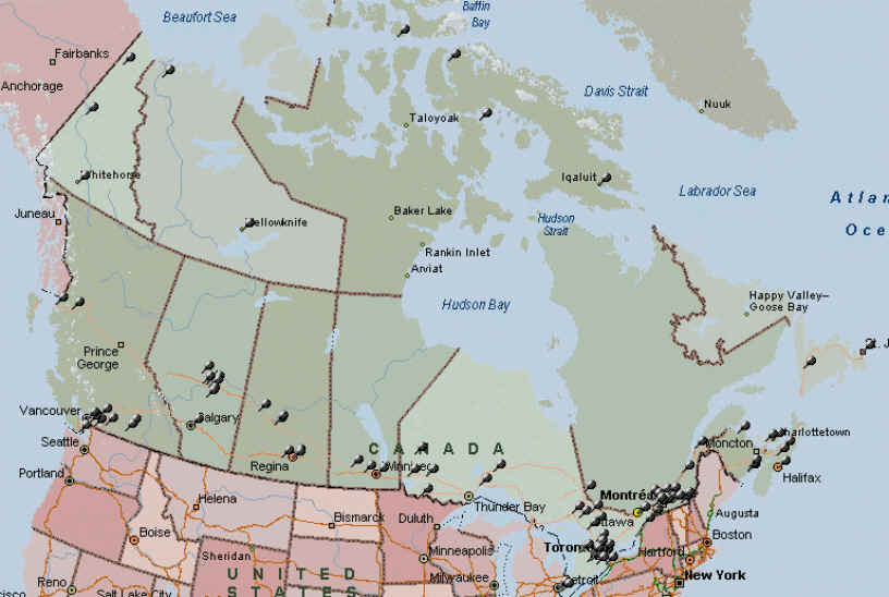 Emplacements des ervices de police inclus ands l'échantillon Si vous ne pouvez visualisez ce graphique, veuillez communiquer avec la Section de la politique en matière de justice applicable aux jeunes à Youth-Jeunes@justice.gc.ca pour obtenir un autre format approprié