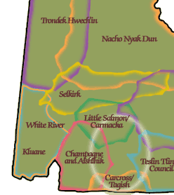 Carte - Premi&egrave;res nations du Yukon