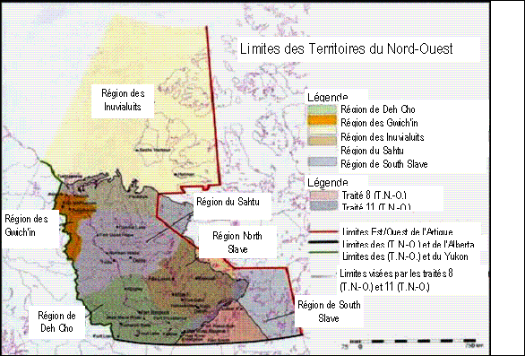 Carte - limites et collectivit&eacute;s r&eacute;gions autochtones