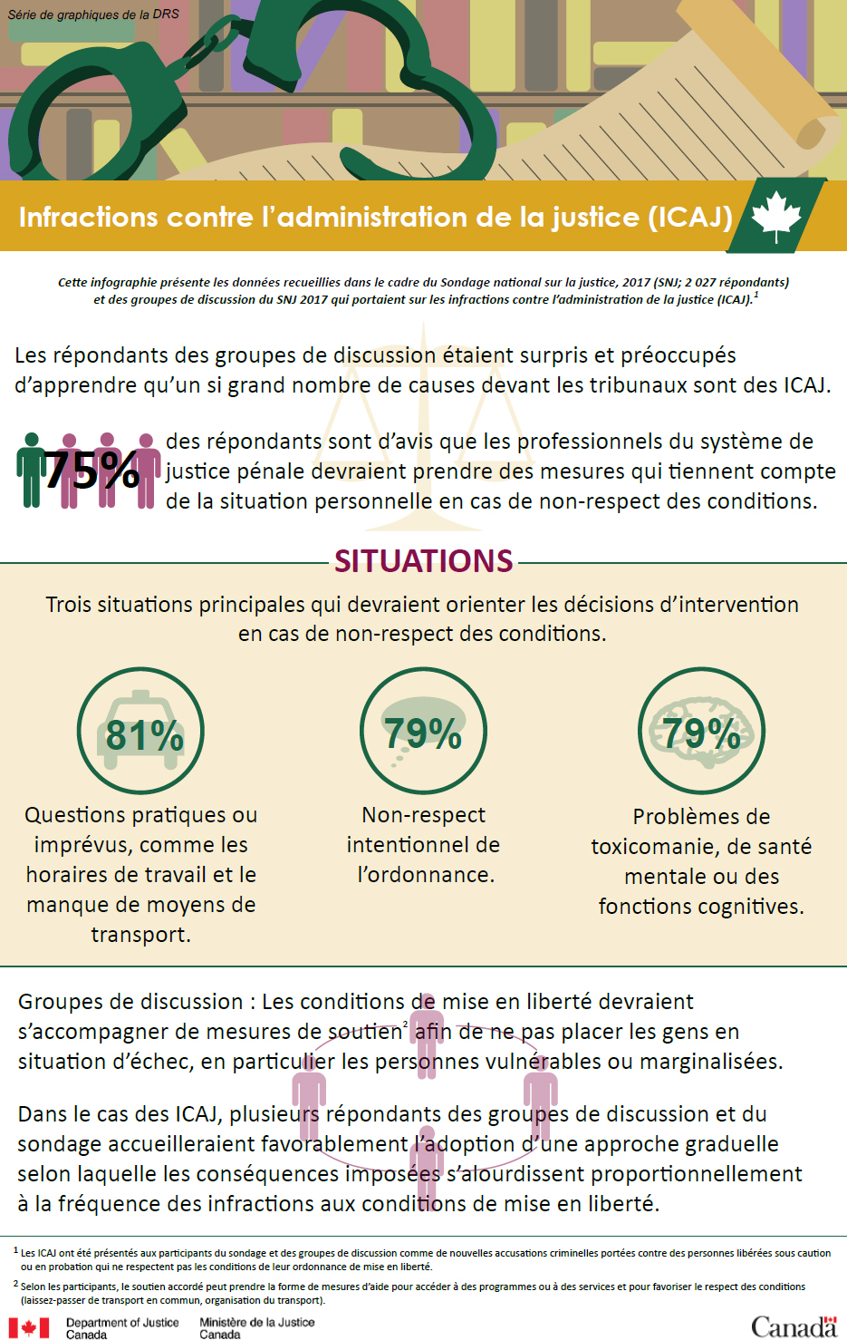 Infractions contre l&rsquo;administration de la justice (ICAJ)