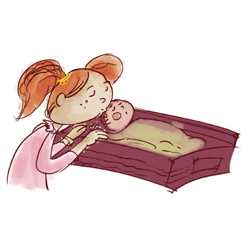 Mélodie et son nouveau petit frère